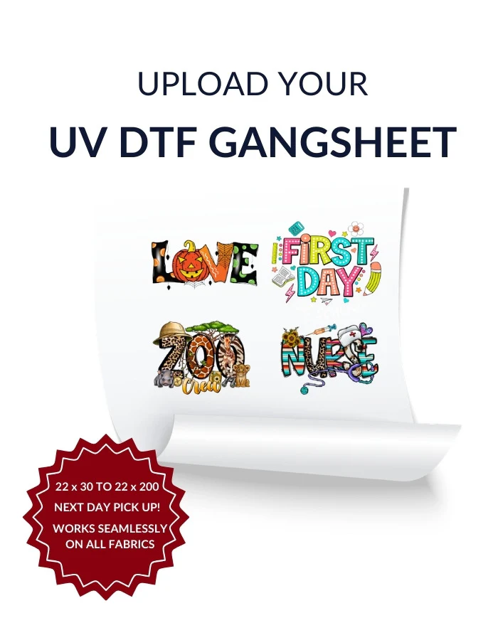Upload UV DTF Gangsheet